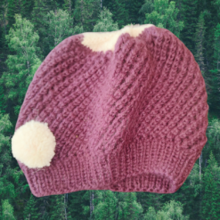 Bonnet Bicolore Violet/Blanc