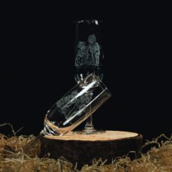 🥂 Lot de 5 flûtes à champagne gravées – Motif folklore