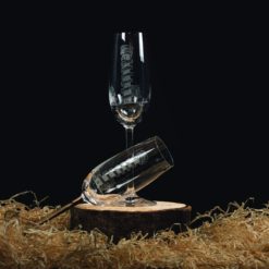 🥂 Lot de 5 flûtes à champagne gravées – Tour de Moron