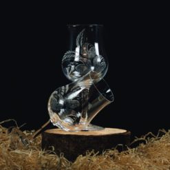 🍷 Lot de 6 verres à vin rouge en cristal gravés – Châtaigne