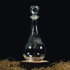 🍷 Carafe en verre gravée – Scène champêtre