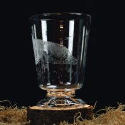 🌊 Vase en verre gravé dauphin – Vase décoratif artisanal