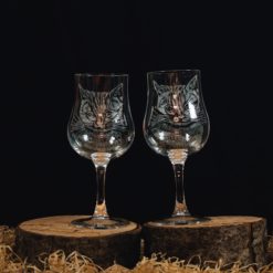 🍷 Lot de 6 verres à vin en cristal gravés – Motif chat